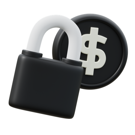 Dollar Lock  3D Icon