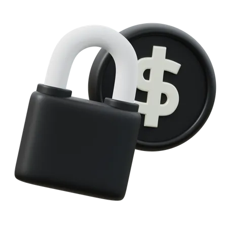 Dollar Lock  3D Icon