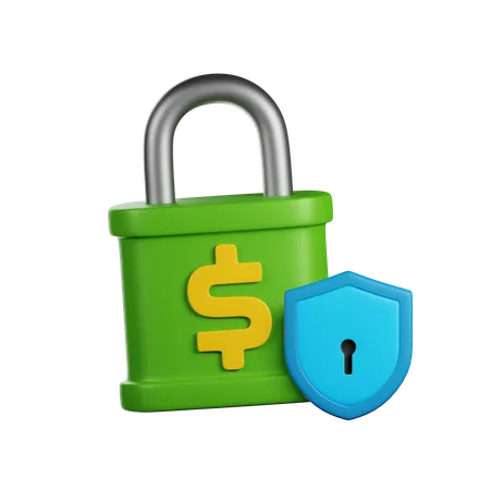 Dollar Lock  3D Icon