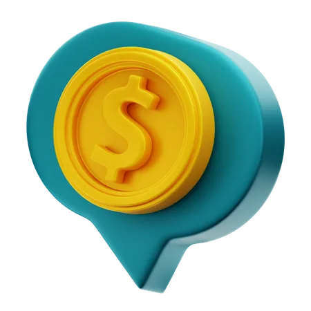 Dollar Message  3D Icon