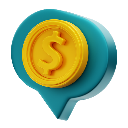 Dollar Message  3D Icon