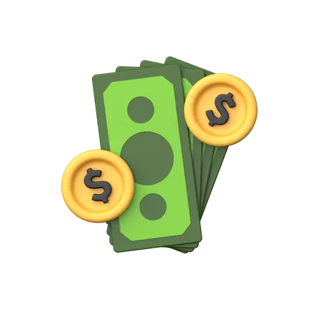Dollar Money 3 D Icon Symbolizes Financial Wealth And Prosperity Featuring A Three Dimensional Representation Of Dollar Bills In A Dynamic Arrangement 3D Icon
