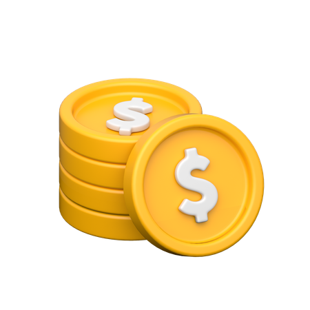 Dollarmünzen  3D Icon