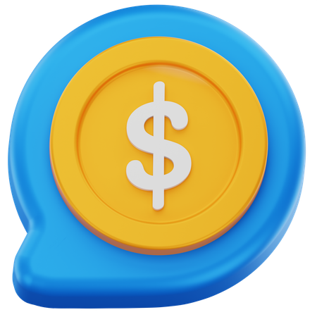 Dollar-Münzen-Chat  3D Icon