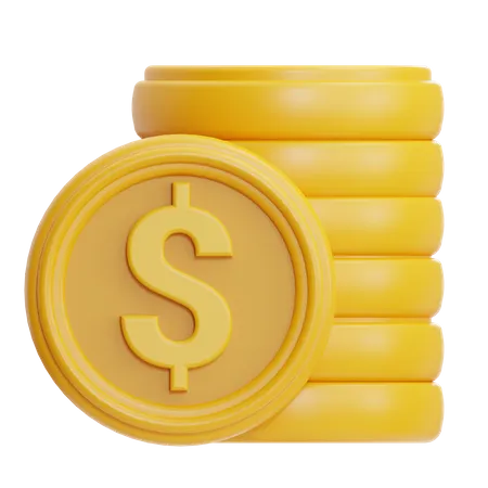 Dollar-Münzstapel  3D Icon