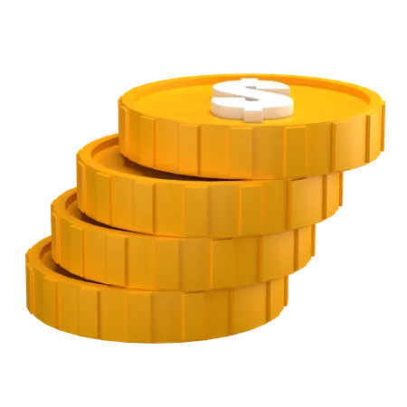 Dollar-Münzstapel  3D Icon