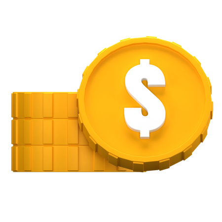 Dollar-Münzstapel  3D Icon