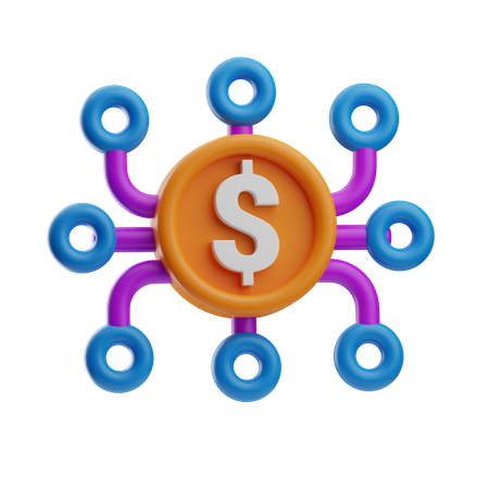 Dollar Network  3D Icon