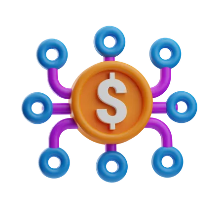 Dollar Network  3D Icon