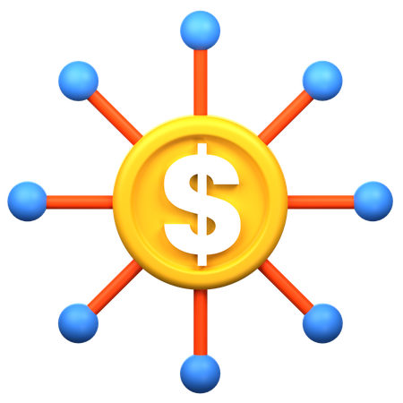 Dollar Network  3D Icon