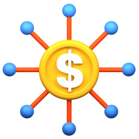 Dollar Network  3D Icon