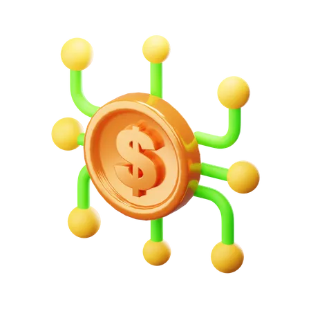 Dollar Network  3D Icon