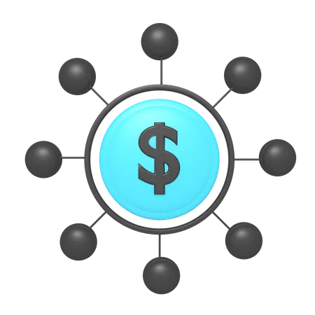 Icon Dollar Network Of Rendering 3 D 3D Icon