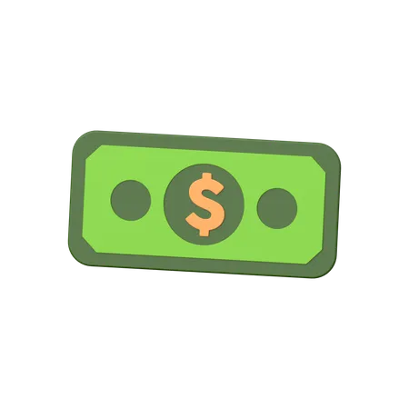 Dollar Note 3 D Icon Represents Currency And Value Featuring A Three Dimensional Depiction Of A Dollar Bill In Dynamic Design 3D Icon