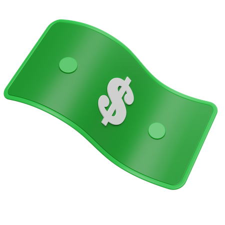 Billet d'un dollar  3D Icon