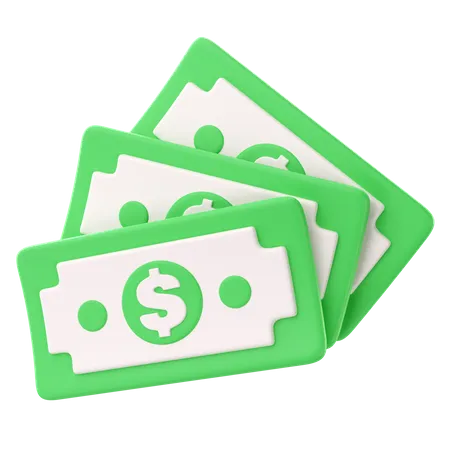 3 D Illustration Paper Money 3D Icon