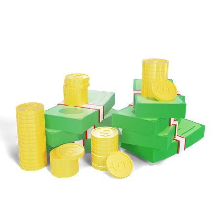 Dollar Note Bundles  3D Icon