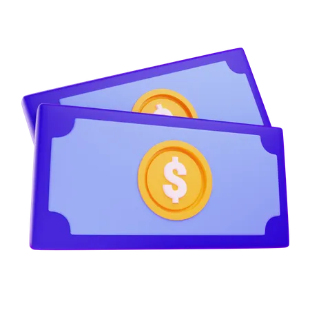 Dollar Notes  3D Icon