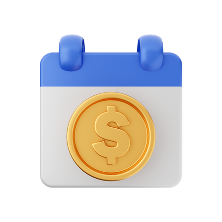 Dollar Payment Date  3D Icon