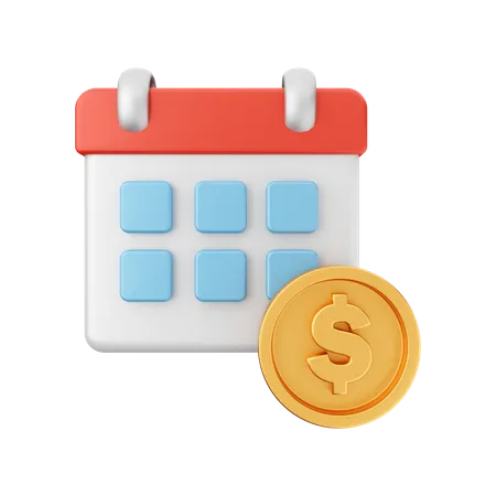 Dollar Payment Schedule  3D Illustration