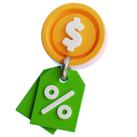 Dollar Percent  3D Icon