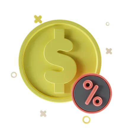 Dollar Percent  3D Icon