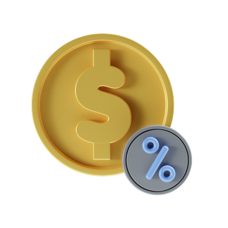 Dollar Percent  3D Icon