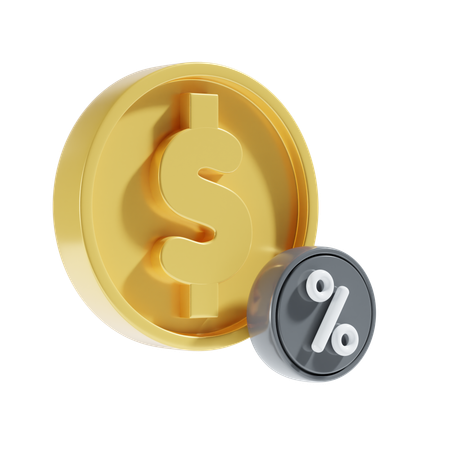 Dollar Percent  3D Icon