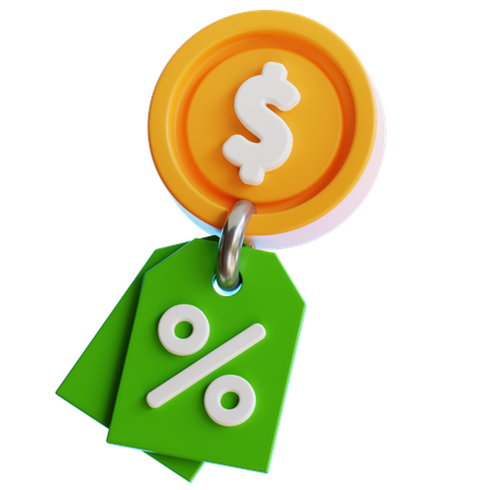 Dollar Percent  3D Icon