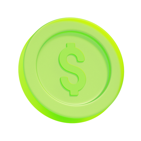 Pièce d'un dollar  3D Icon