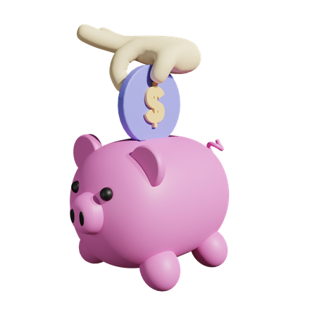 Dollar Piggy Bank 3D Illustration
