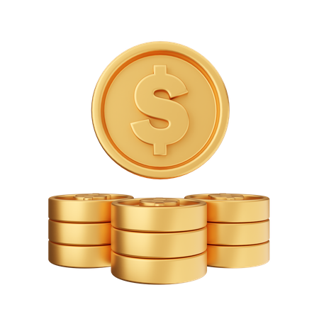 Dollar Pile 3D Icon