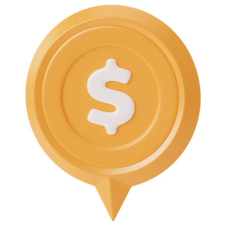 Dollar Pin  3D Icon