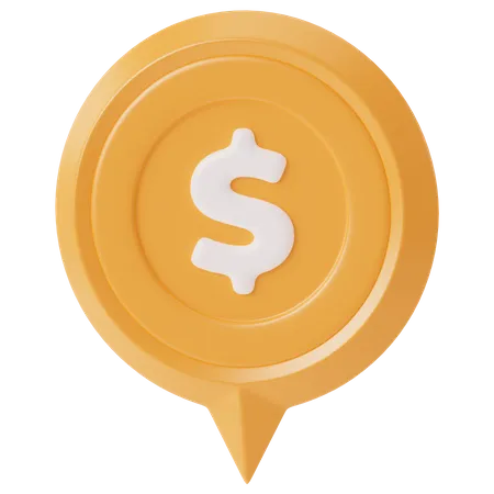 Dollar Pin  3D Icon