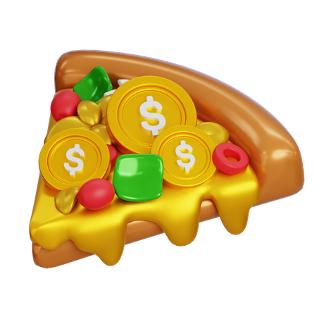 Dollar Pizza  3D Icon