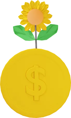 Dollar Plant  3D Illustration