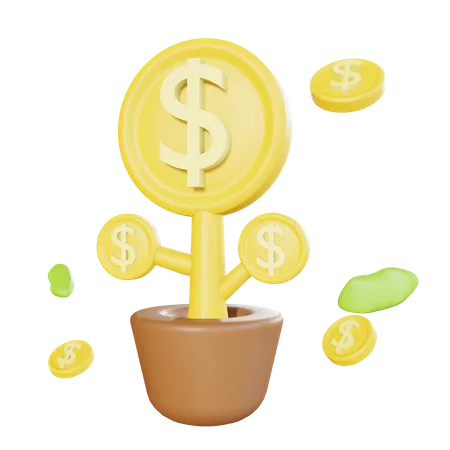 Dollar plant  3D Illustration