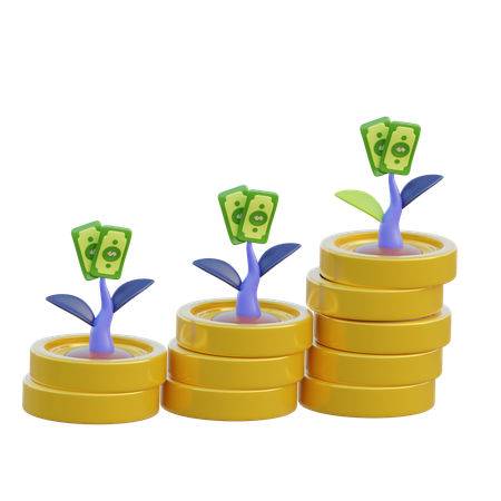 Dollar Plant Growth  3D Icon