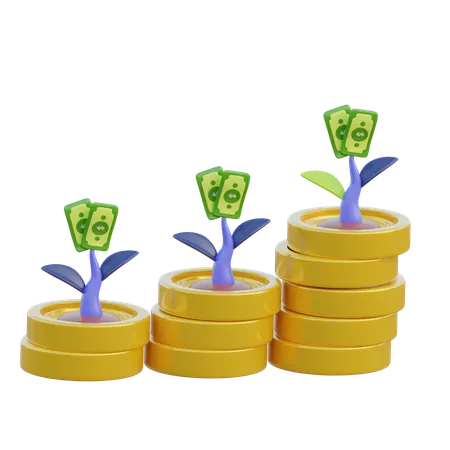 Dollar Plant Growth  3D Icon