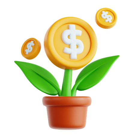 Dollar Plant Investment  3D Icon