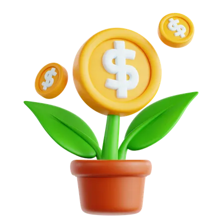 Dollar Plant Investment  3D Icon