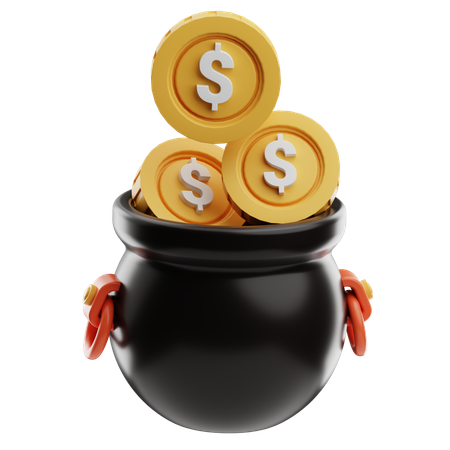 Dollar pot  3D Icon