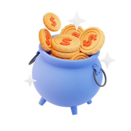 Dollar Pot  3D Icon