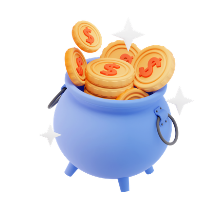 Dollar Pot  3D Icon