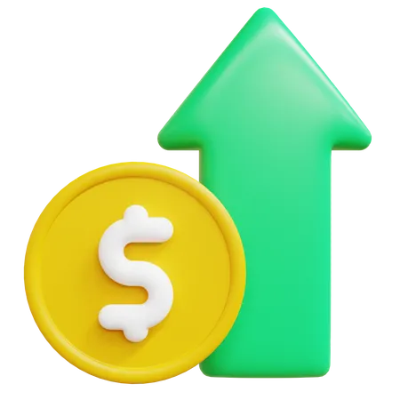 Dollar-Preisanstieg  3D Icon