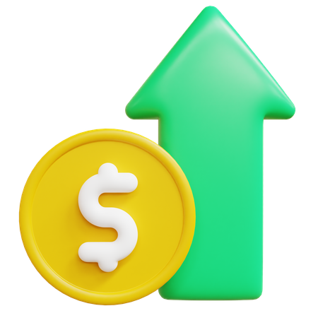 Dollar Price Increase  3D Icon