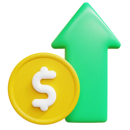 Dollar Price Increase  3D Icon