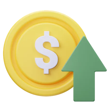 Dollar Price Up  3D Icon