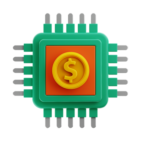 Dollar-Prozessor  3D Icon