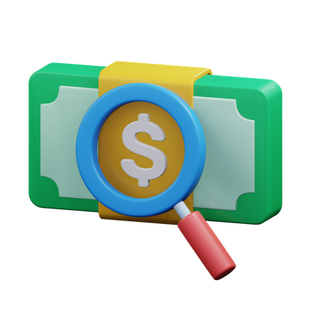 Recherche de dollars  3D Icon
